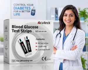 Acuteck Blood Glucose Test Strips (25, 50 & 100 Pack) – Highly Sensitive Sensor